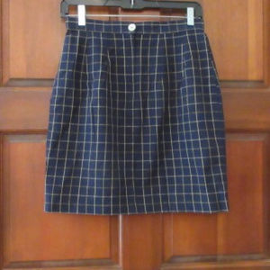 ESPRIT LINED CHECKED SKIRT Size 7/8
